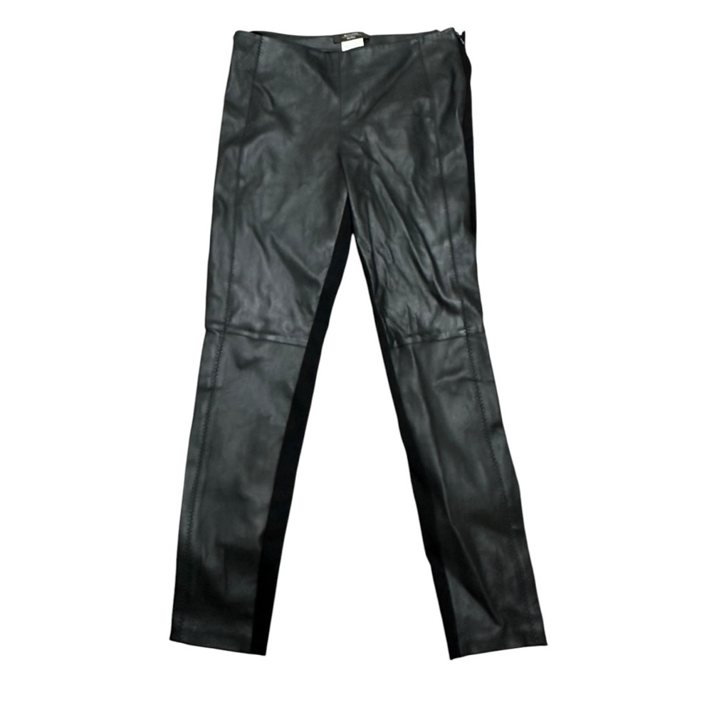 Weekend Max Mara lamb leather ponte pants leggings 10